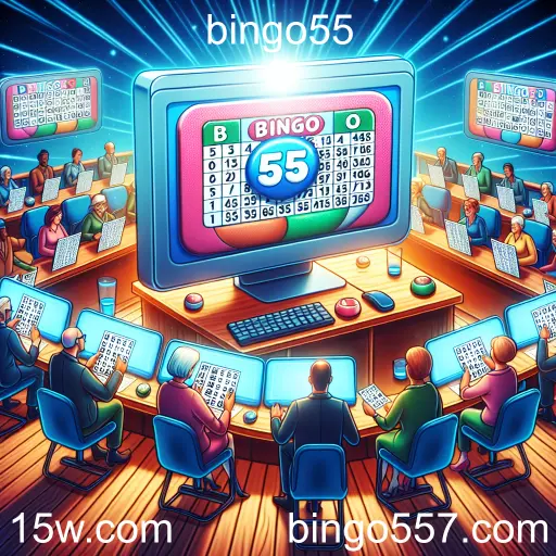 Imagem promocional da bingo55 mostrando a plataforma e suas vantagens